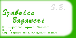 szabolcs bagameri business card