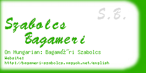 szabolcs bagameri business card